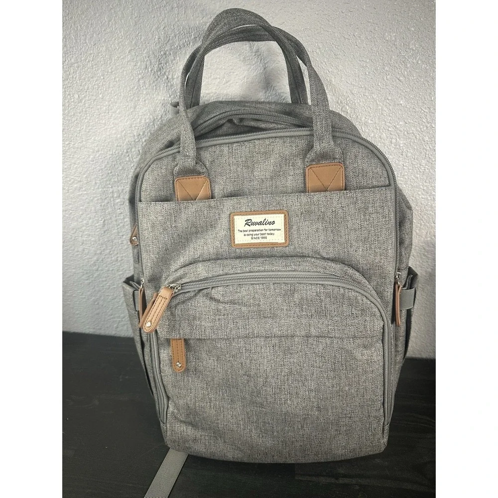 Backpack Baby‎ Diaper Bag RUVALINO Multifunction Travel Back 14x18 Gray